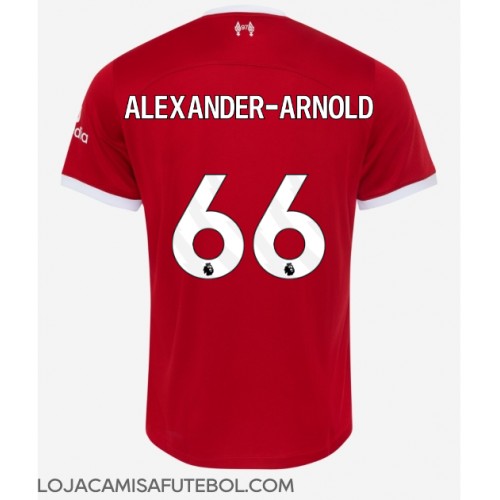 Camisa de Futebol Liverpool Alexander-Arnold #66 Equipamento Principal 2023-24 Manga Curta